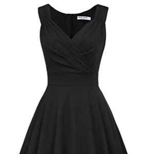 MT Women's 50s 60s Vintage Sleeveless V-Neck